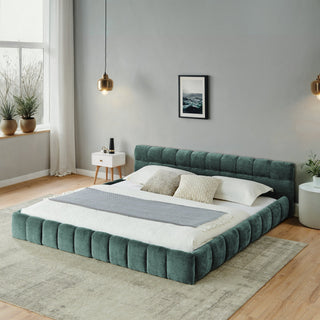 Crescent Valley Chenille Upholstered Platform Bed
