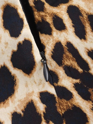 Leopard Print Sleeveless Mini Dress
