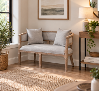 Deborah Wood & Linen Sofa