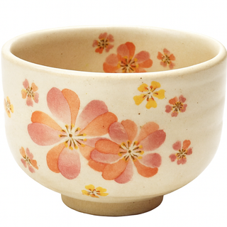 Japanese-Style Floral Motif Ceramic Bowl