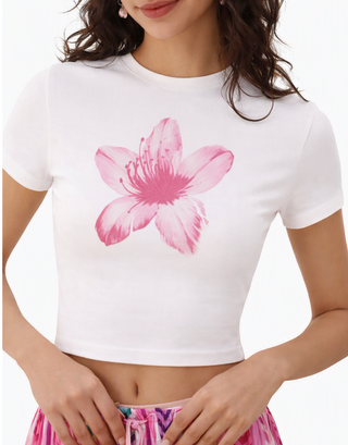 Soleil Hibiscus Baby Tee