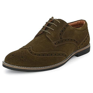 Alden Suede Brogue Derby Shoes