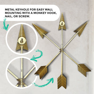 Gold 3-Set Arrows Decor 15"