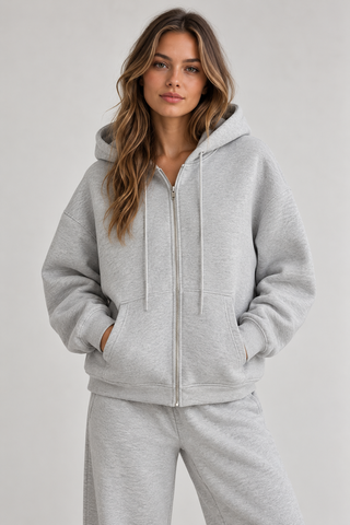Hooded Zip-Up Sweatshirt