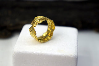 Gold Leaf Ring 14K