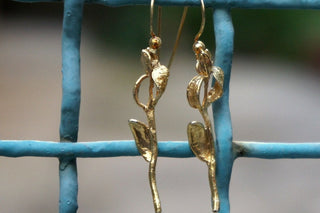 Olive Branch Drop Earrings