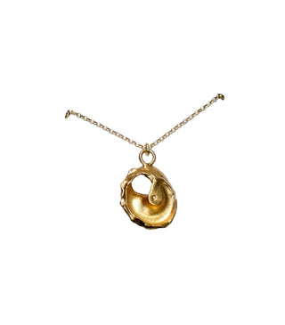 Solid Gold Sea Shell Necklace