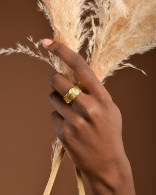 Gold Leaf Ring 14K