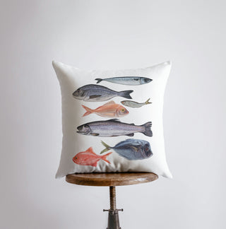 Bodega Bay Coastal Fish Decorative Pillow Cover