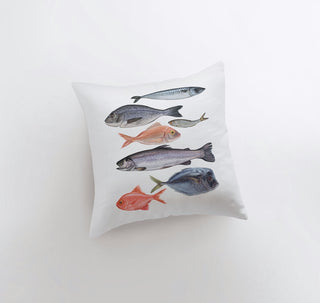 Bodega Bay Coastal Fish Decorative Pillow Cover