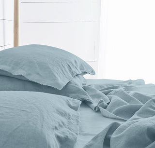 Raw Edged Linen 3-Piece Duvet Set