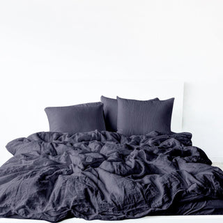 Raw Edged Linen 3-Piece Duvet & Sheet Set