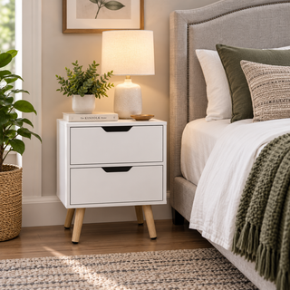 Jordan Wooden 2-Drawer Night Stand