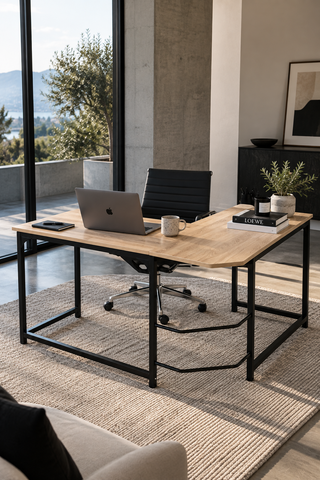 Carlo L-Shaped Computer Desk