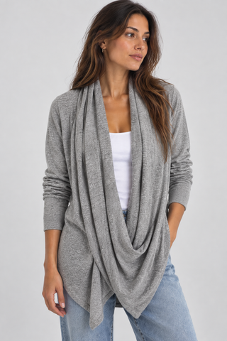 Cara Twist-Front Cardigan
