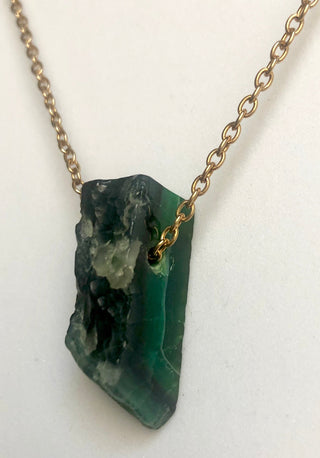 Raw Green Aventurine Gemstone Necklace