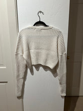 Load image into Gallery viewer, Cream Knit Crop Sweater
