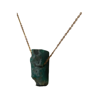 Raw Green Aventurine Gemstone Necklace