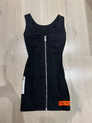 Heron Preston Denim Zip Up Mini Dress