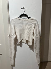 Load image into Gallery viewer, Cream Knit Crop Sweater
