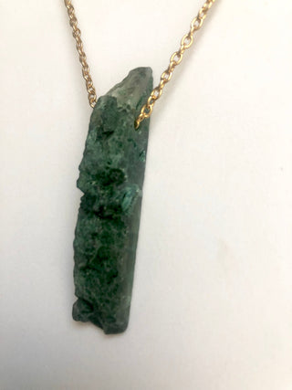 Raw Green Aventurine Gemstone Necklace
