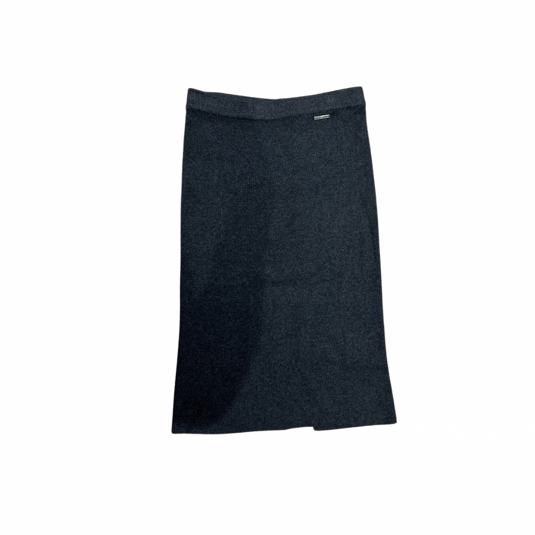 Knit Grey Midi Skirt
