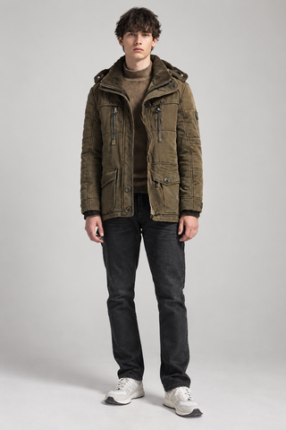 Jay Hooded Winter Parka Coat w/Inner Fleece