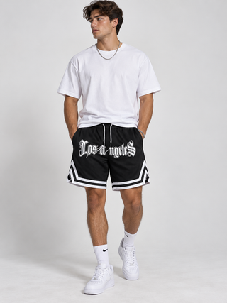 Unisex Los Angeles Print Basketball Shorts