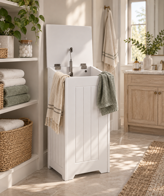 Wisteria Wooden Laundry Bin with Lid