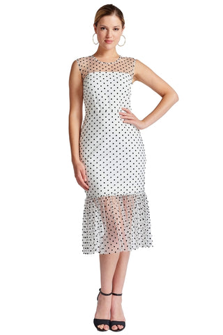 Polka Polka Midi Mesh Dress