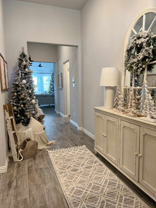 Embossed Medium-Pile Area Rug