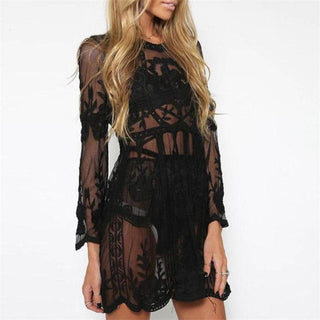 Luna Lace Crochet Beach Cover Up Dress