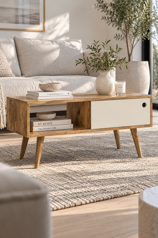 Campbell Solid Mango Wood Media Unit