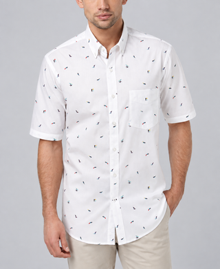 Kealoha Surfer Print Cotton Shirt