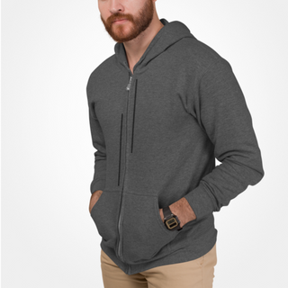 Offbeat Stripe Zip-Up Hoodie